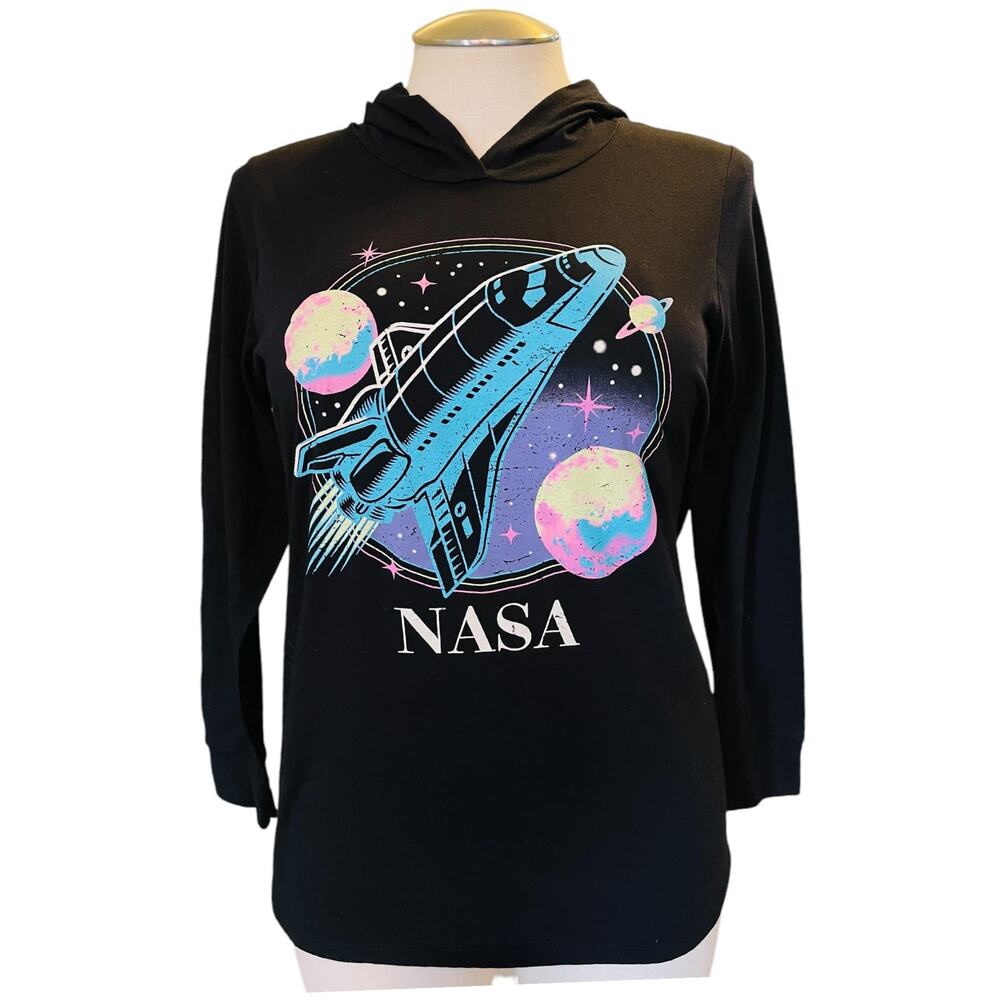 Torrid 2 (2X 18/20) NASA Space Rocket Long‎ Sleeve Knit Pullover Hoodie Top New